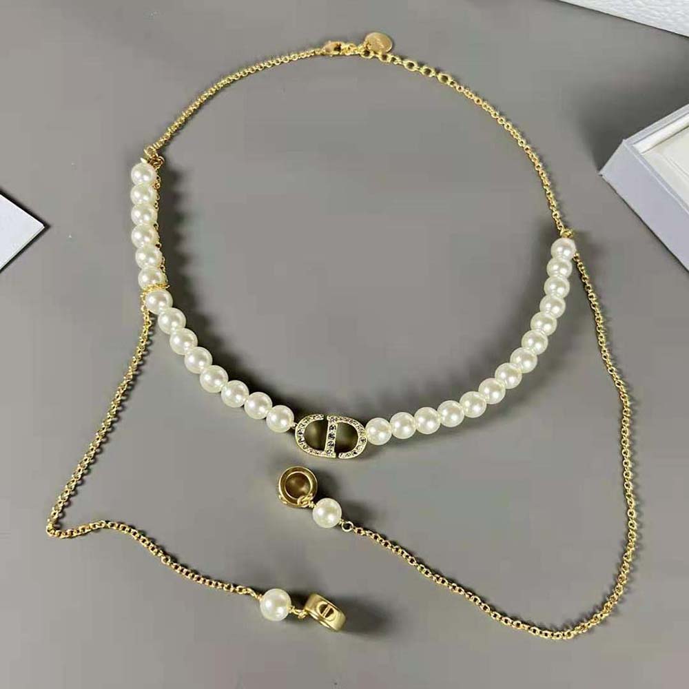 Dior Women Petit CD Necklace for Headphones Gold-Finish Metal - image 6