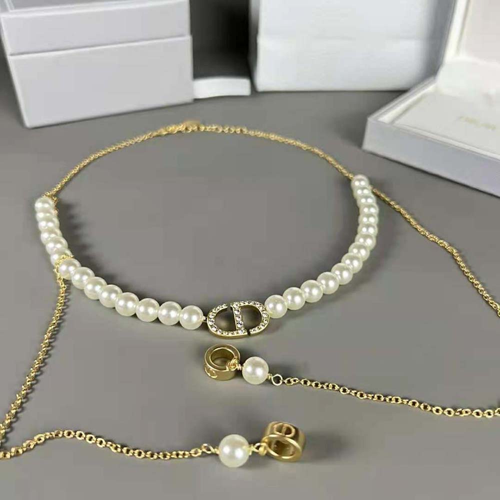 Dior Women Petit CD Necklace for Headphones Gold-Finish Metal - image 5