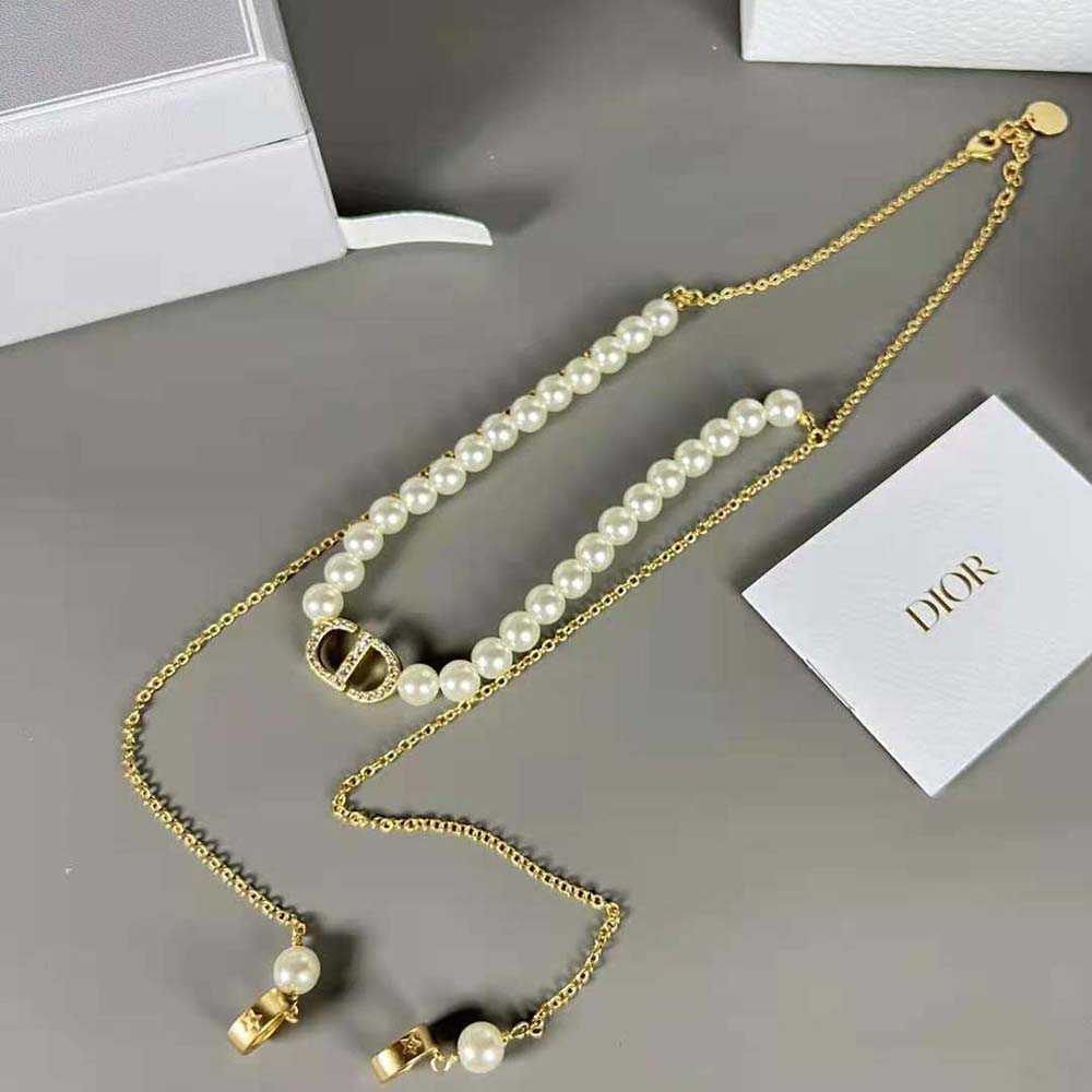 Dior Women Petit CD Necklace for Headphones Gold-Finish Metal - image 4