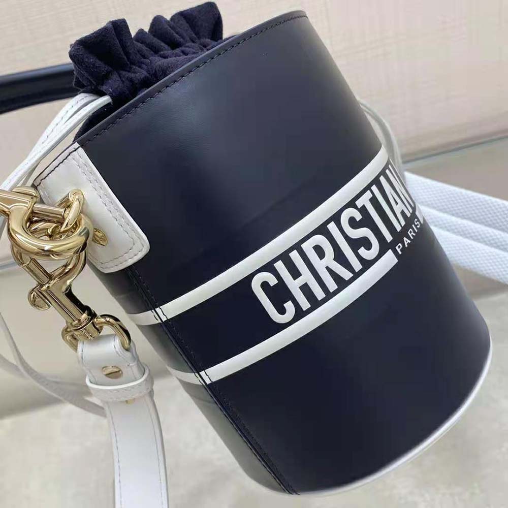Dior Women Small Dior Vibe Bucket Bag Blue Smooth Calfskin - image 4