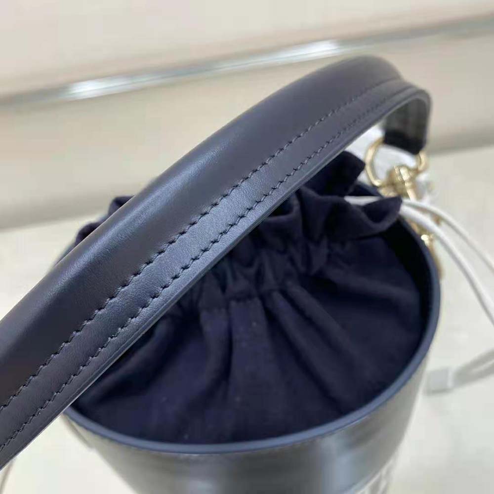 Dior Women Small Dior Vibe Bucket Bag Blue Smooth Calfskin - image 6