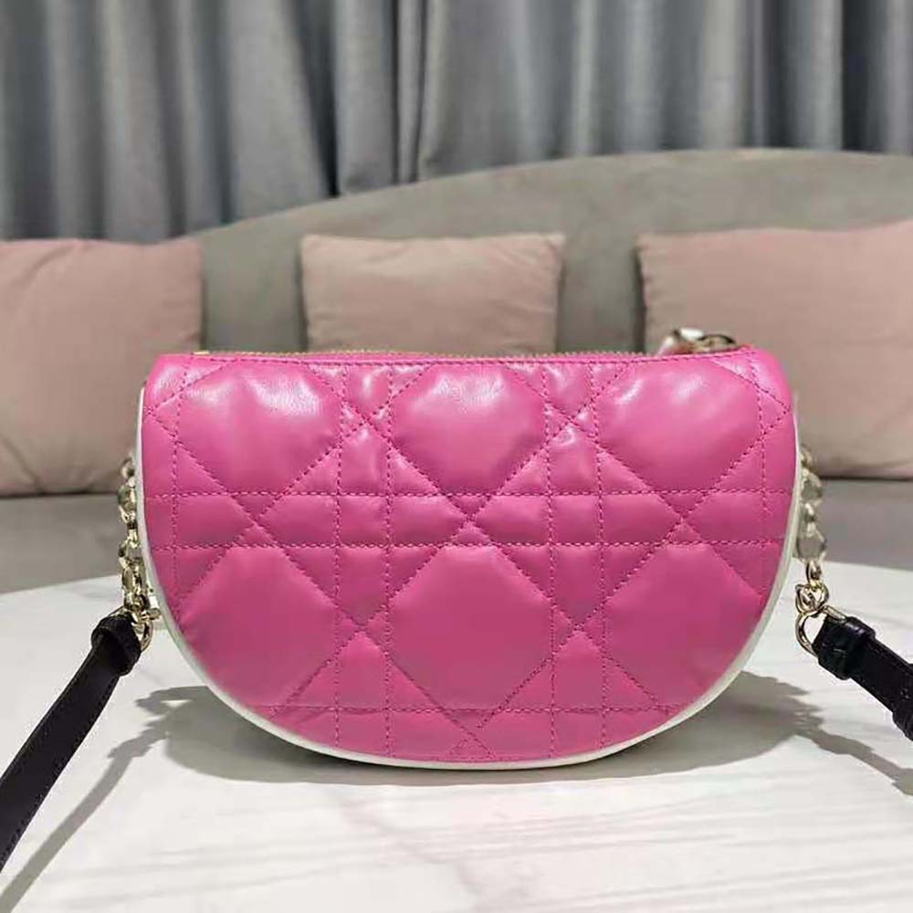 Side angle showing adjustable strap on Dior Women Small Dior Vibe Hobo Bag