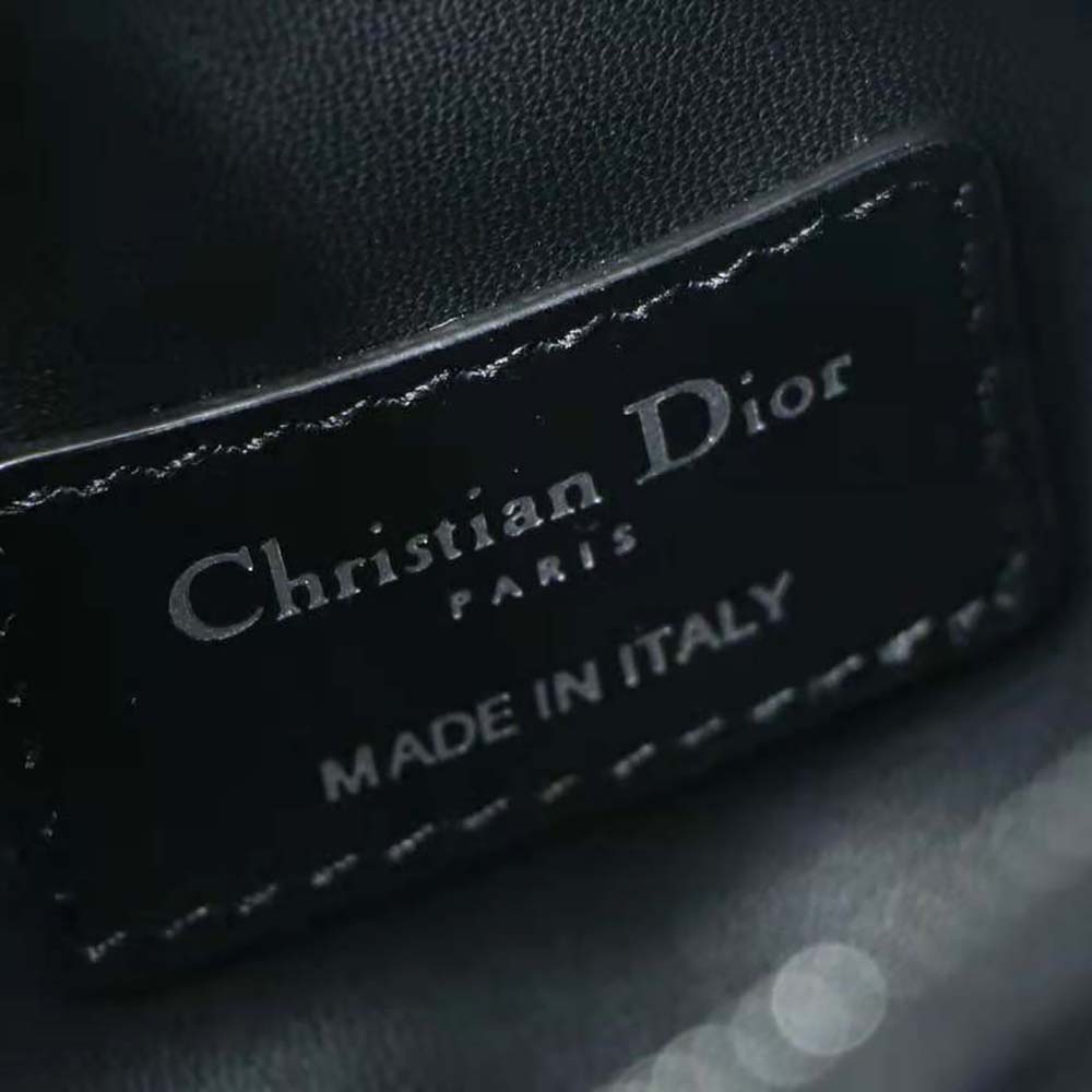 Dior Women Small Diortravel Nomad Pouch Black Macrocannage Calfskin - image 10