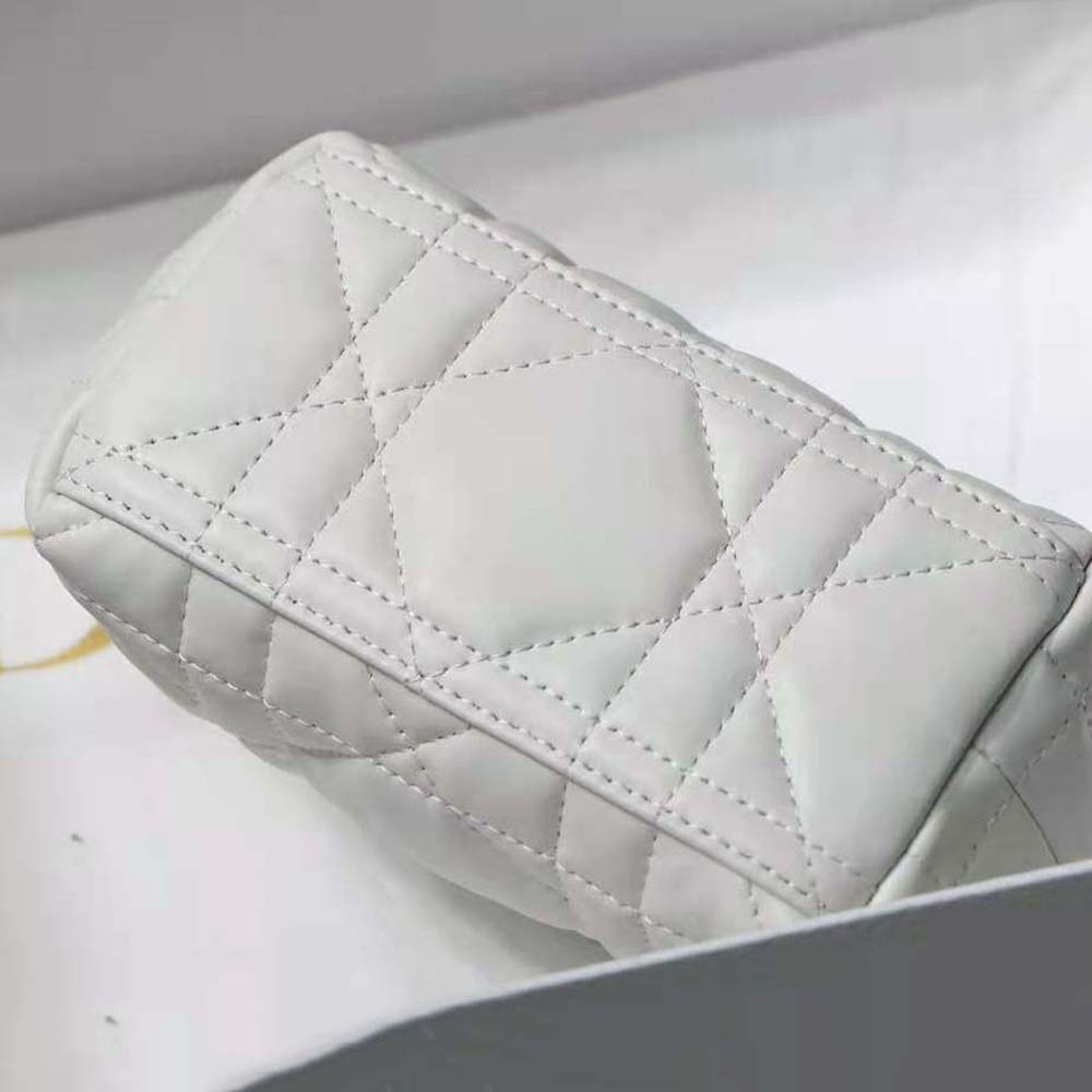 Dior Women Small Diortravel Nomad Pouch Latte Macrocannage Calfskin - image 6