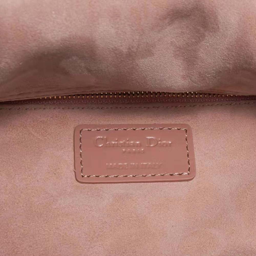 Dior Women Small Lady Dior my Abcdior Bag Rose Des Vents Cannage Calfskin with Diamond Motif - image 10