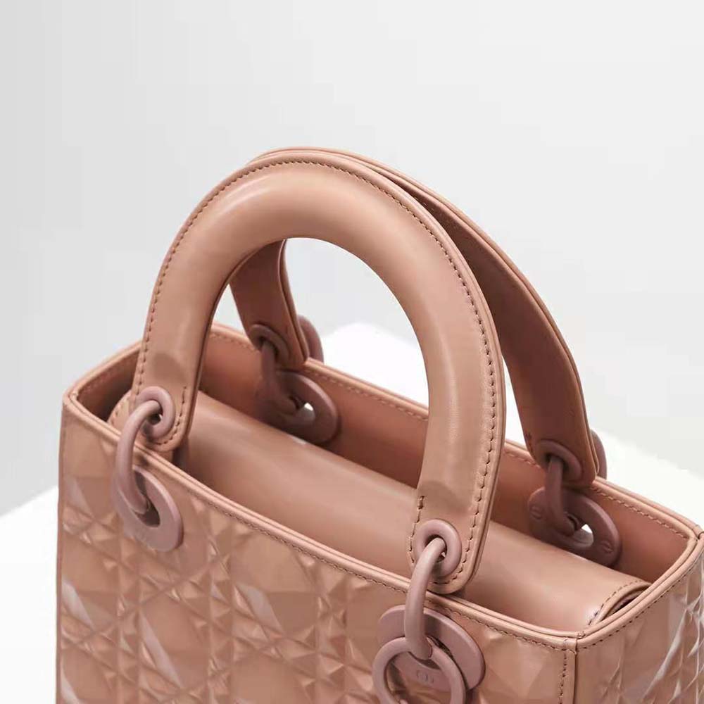Dior Women Small Lady Dior my Abcdior Bag Rose Des Vents Cannage Calfskin with Diamond Motif - image 7