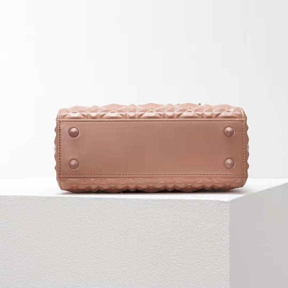 Dior Women Small Lady Dior my Abcdior Bag Rose Des Vents Cannage Calfskin with Diamond Motif - image 6