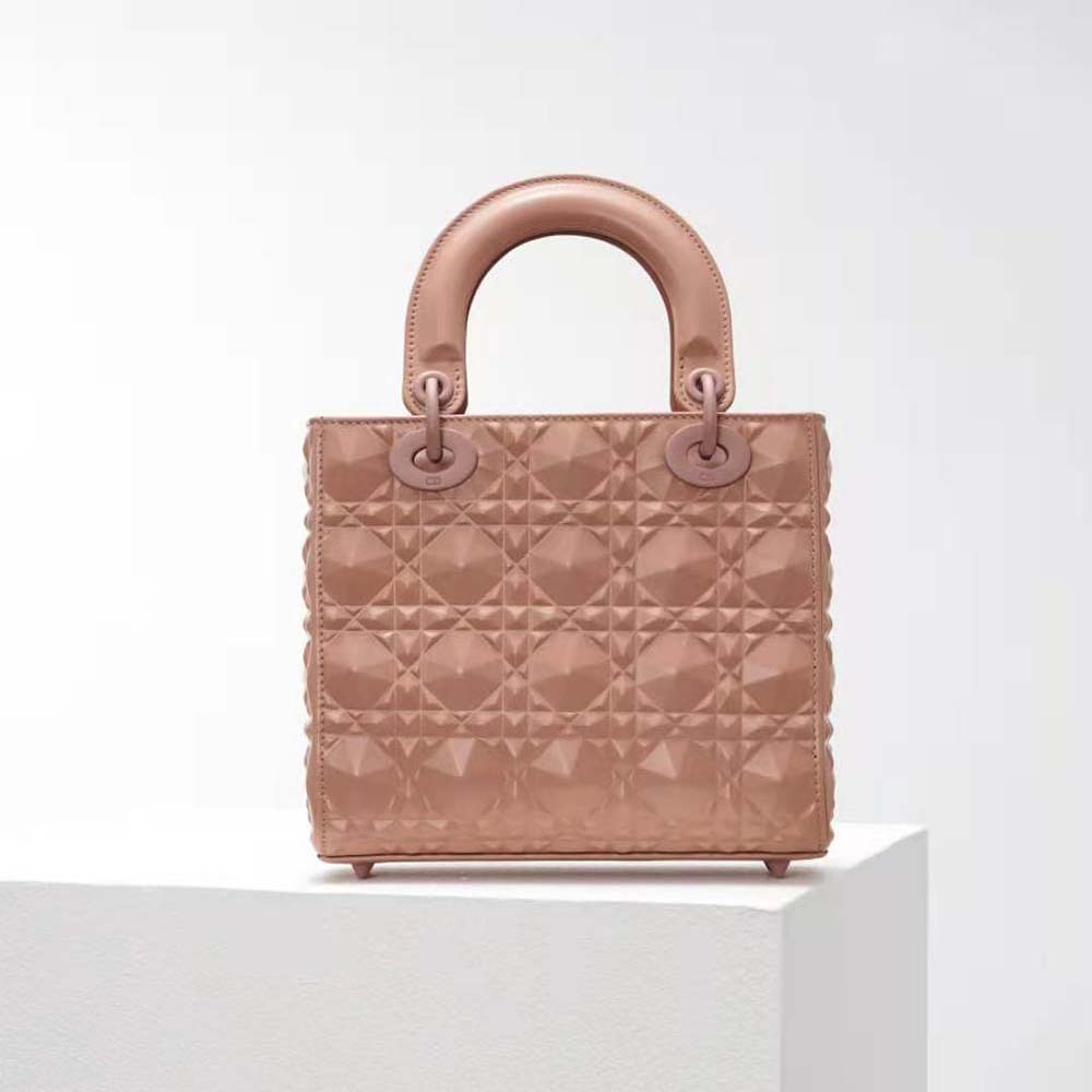 Dior Women Small Lady Dior my Abcdior Bag Rose Des Vents Cannage Calfskin with Diamond Motif - image 4
