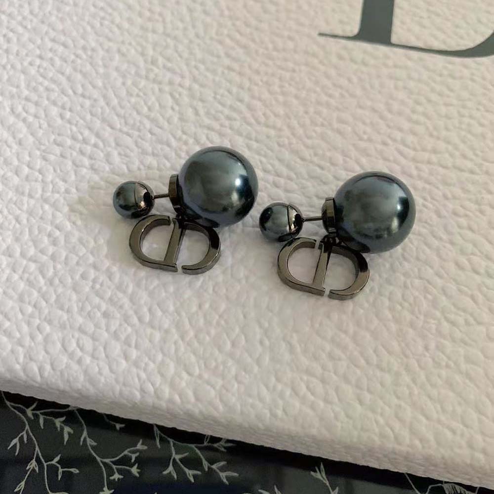 Front view of Dior Women Tribales Earrings showcasing dual-sided design