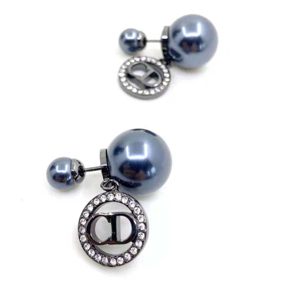 Dior Women Tribales Earrings displayed on black velvet background