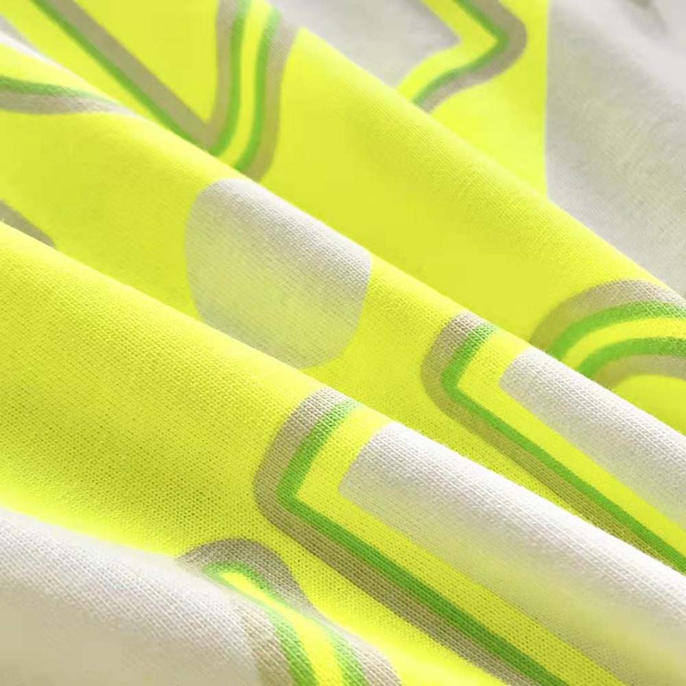 Dior Women Vibe T-shirt Ecru and Fluorescent Yellow Cotton and Linen Jersey - image 7