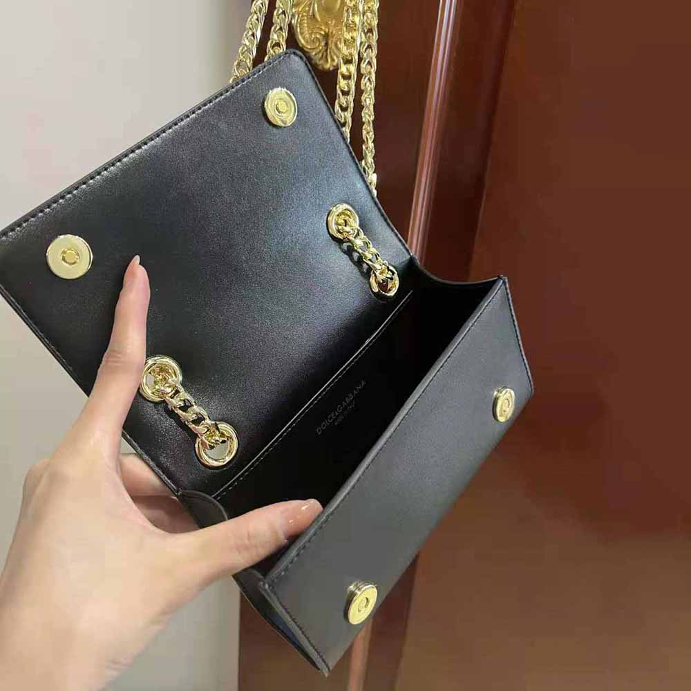 Dolce Gabbana D&G Women Polished Calfskin 3.5 Phone Bag-Black - image 10