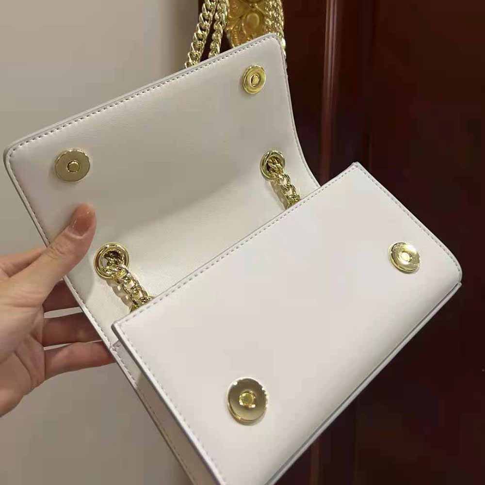 Dolce Gabbana D&G Women Polished Calfskin 3.5 Phone Bag-White - image 9
