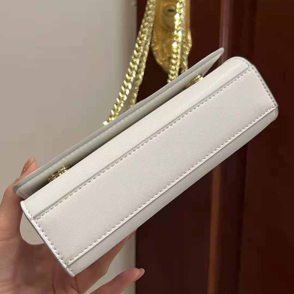 Dolce Gabbana D&G Women Polished Calfskin 3.5 Phone Bag-White - image 8