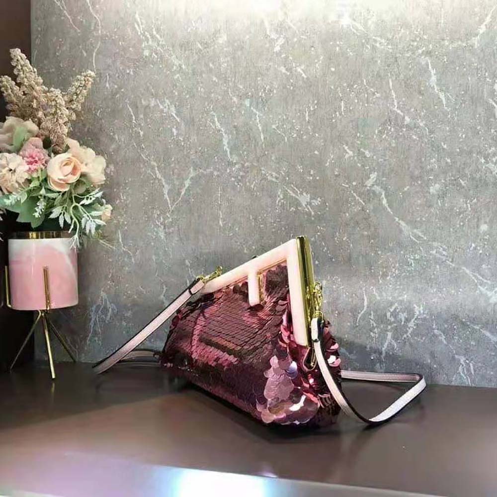 Fendi Women First Small Pink Sequinned Bag - image 5