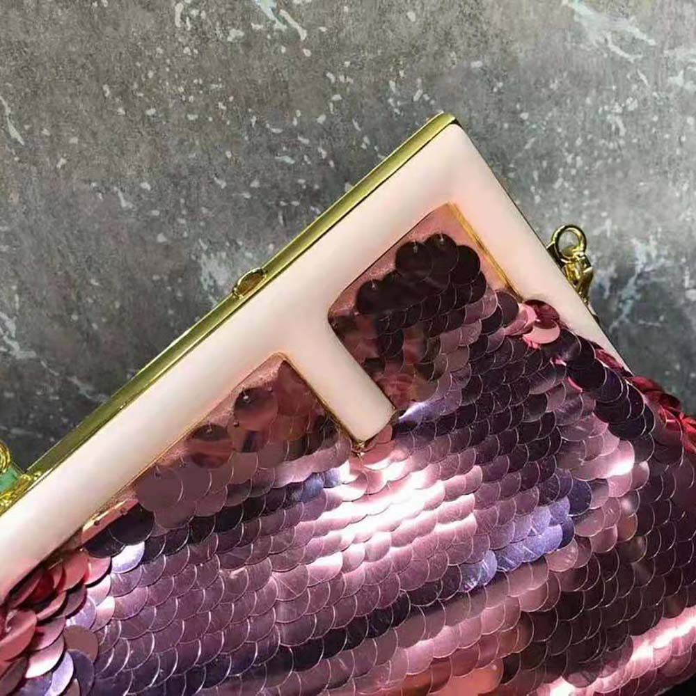 Fendi Women First Small Pink Sequinned Bag - image 6