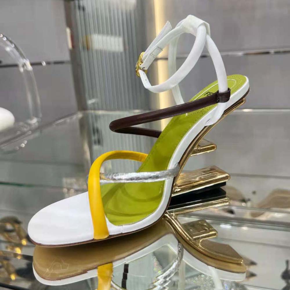 Fendi Women First White Nappa Leather High-Heeled Sandals - image 8