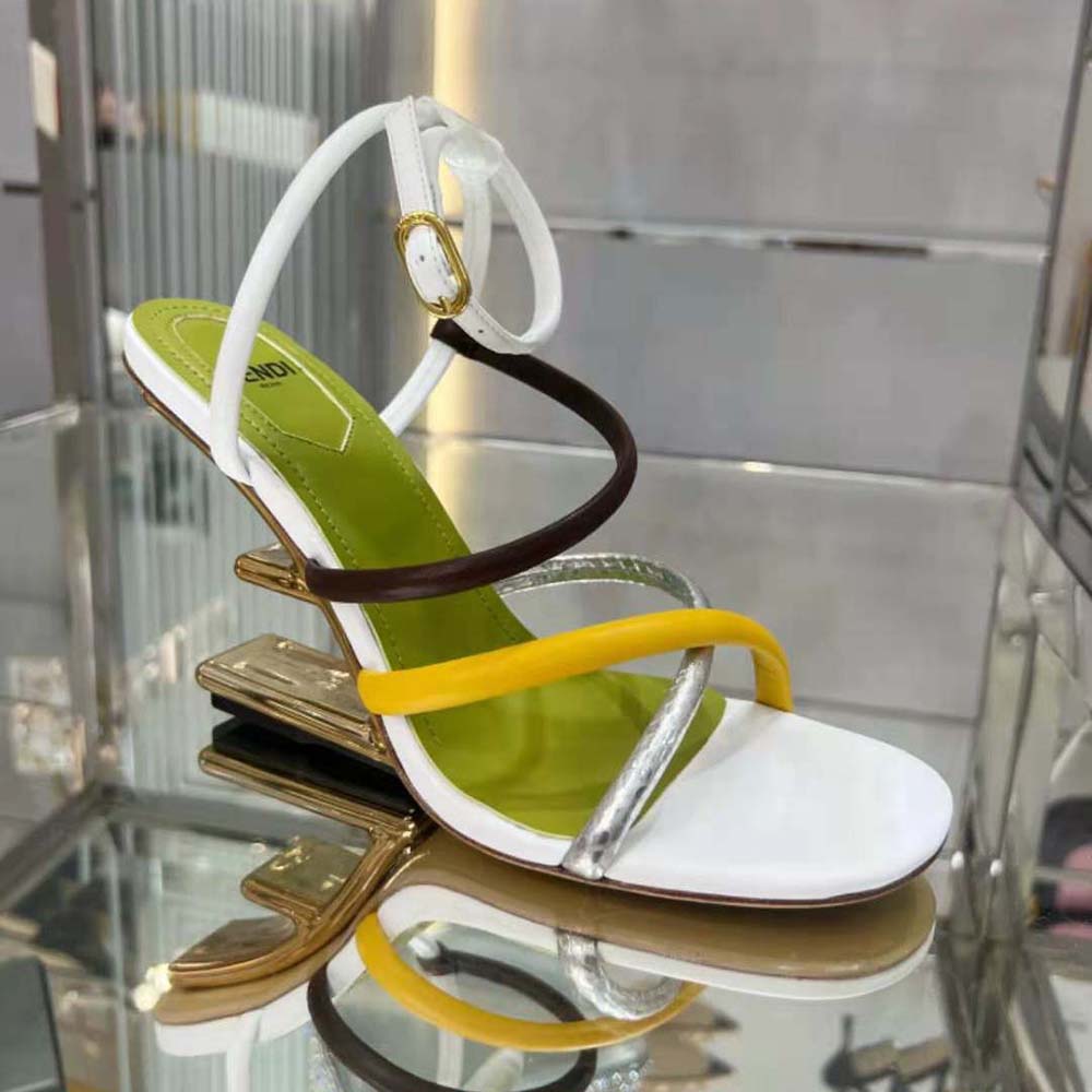 Fendi Women First White Nappa Leather High-Heeled Sandals - image 7