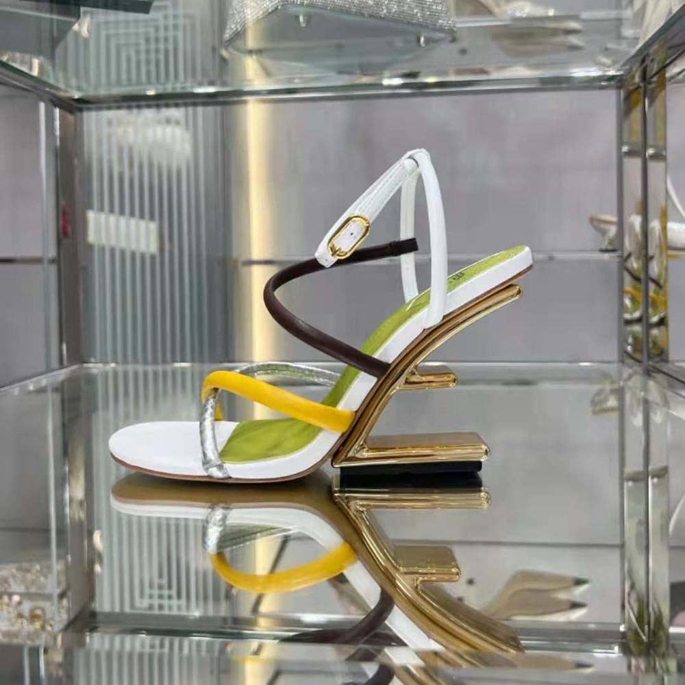 Fendi Women First White Nappa Leather High-Heeled Sandals - image 6