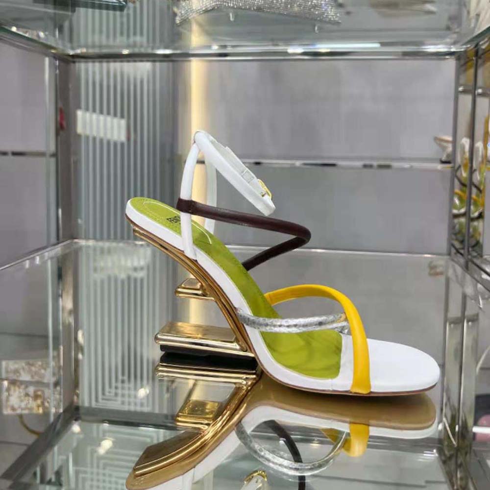 Fendi Women First White Nappa Leather High-Heeled Sandals - image 5