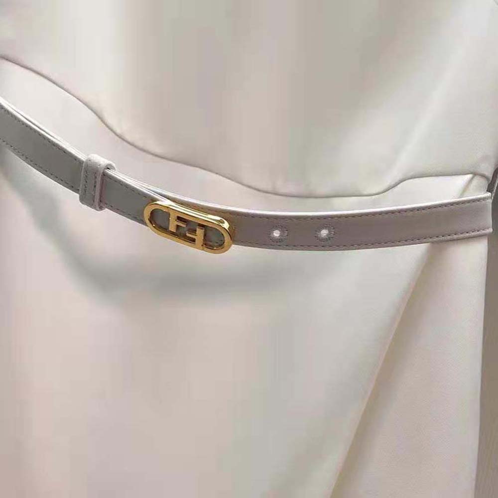 Fendi Women White Wool and Silk Dress with Fitted Waist and Cross-Over Skirt - image 7