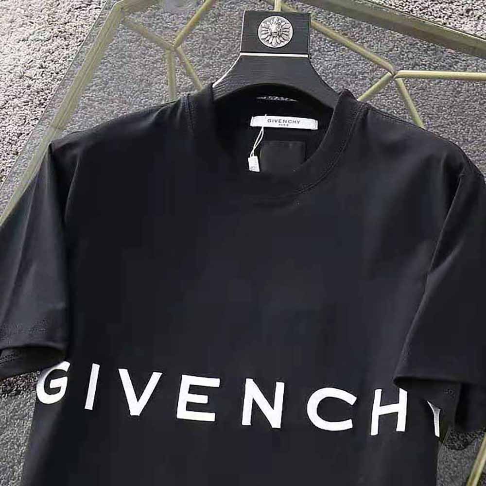 Givenchy Men GIVENCHY 4G Embroidered Oversized T-shirt-Black - image 5