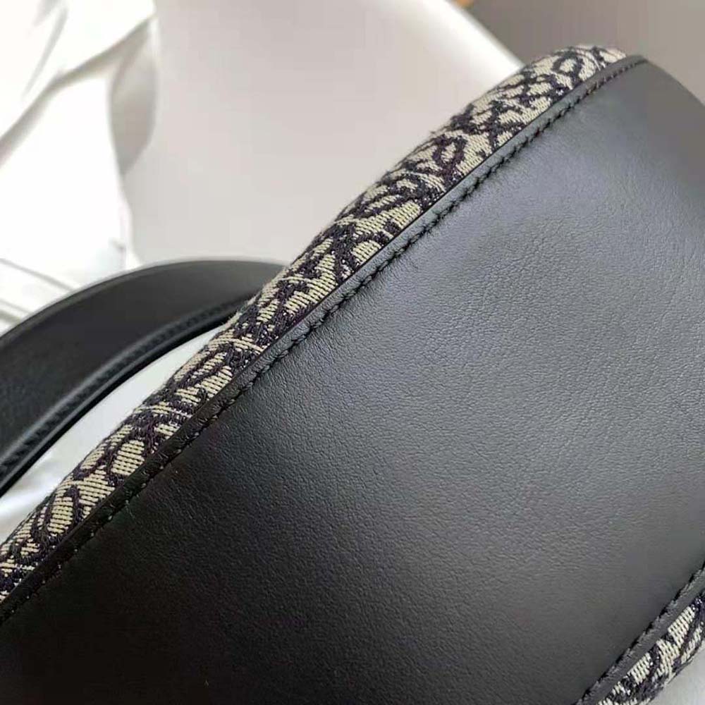 Loewe Women Luna Bag in Anagram Jacquard and Classic Calfskin-Black - image 7