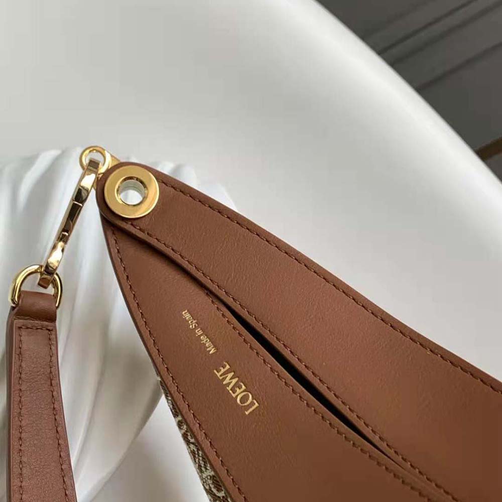 Loewe Women Luna Bag in Anagram Jacquard and Classic Calfskin-Brown - image 7