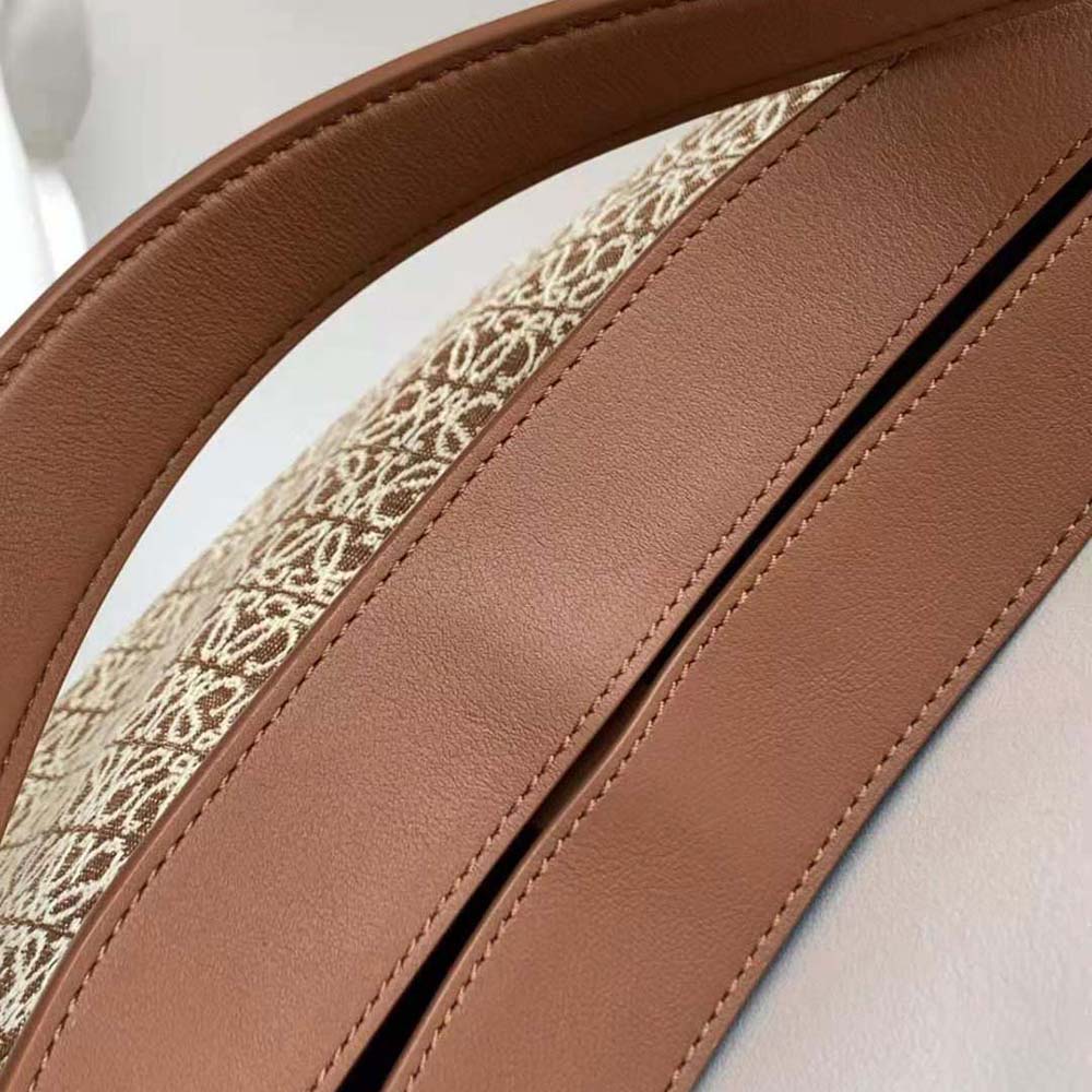 Loewe Women Luna Bag in Anagram Jacquard and Classic Calfskin-Brown - image 10