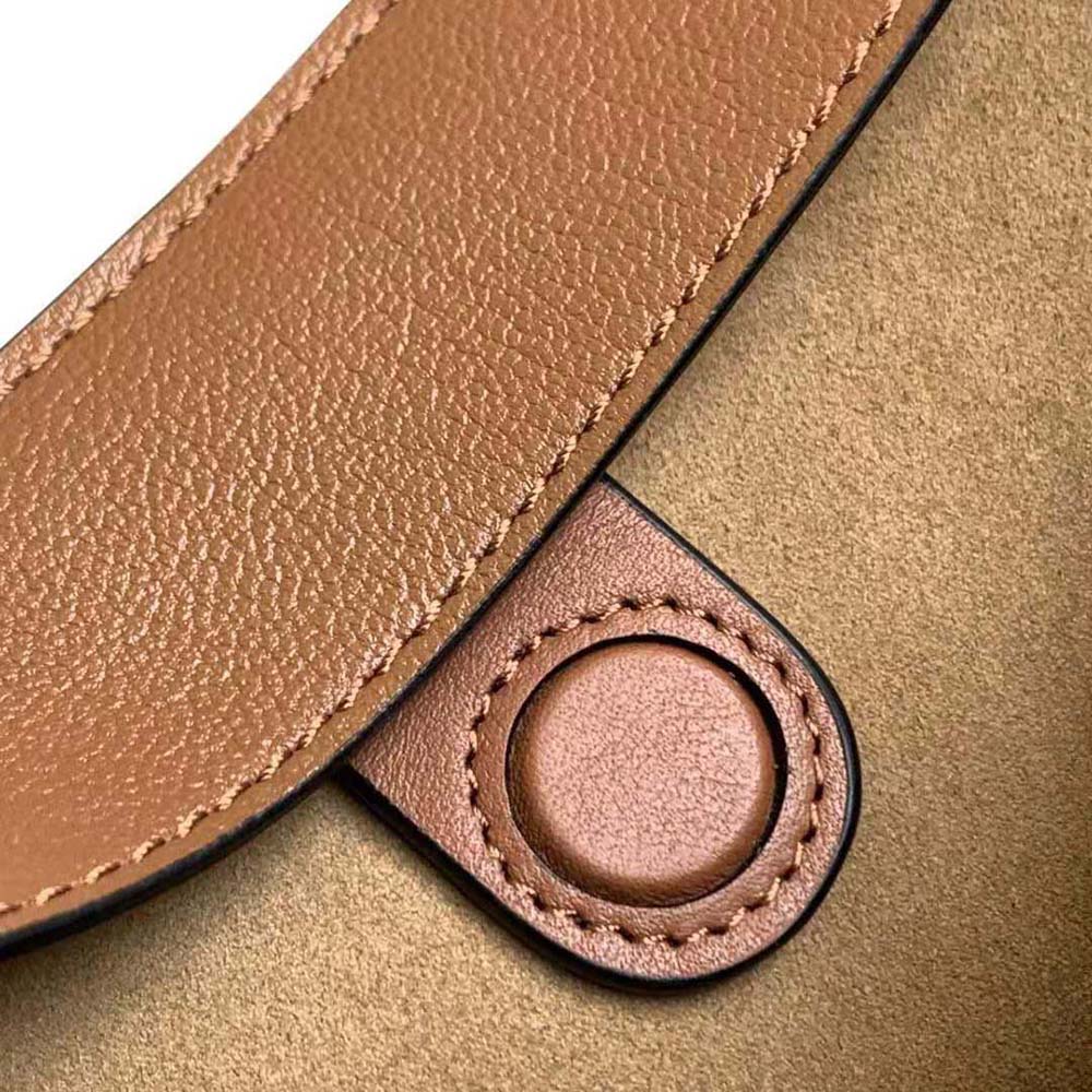 Loewe Women Luna Bag in Satin Calfskin and Jacquard-Brown - image 7