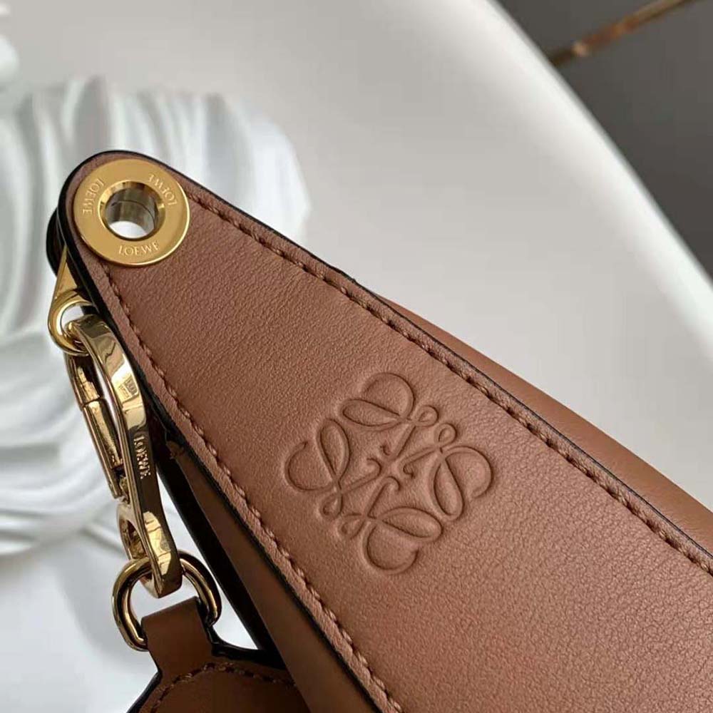 Loewe Women Luna Bag in Satin Calfskin and Jacquard-Brown - image 6