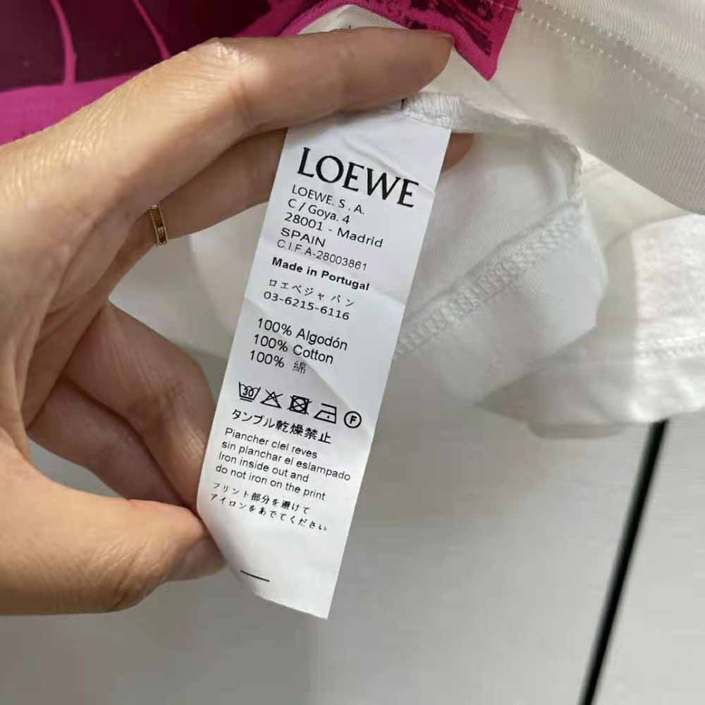 Loewe Women Palm Cropped T-shirt in Cotton-Pink - image 9