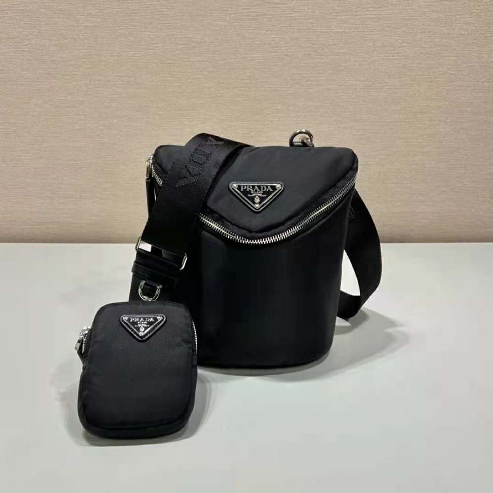 Prada Men Re-Nylon and Leather Shoulder Bag-Black - image 5