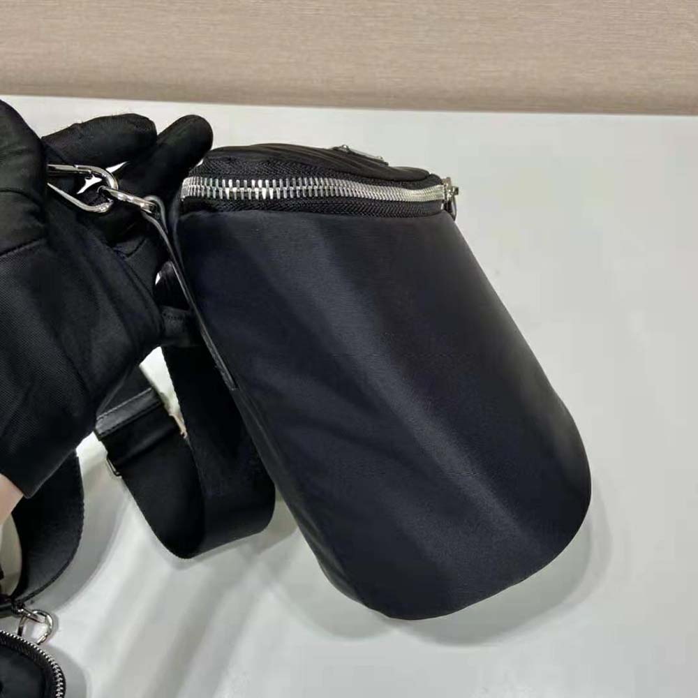 Prada Men Re-Nylon and Leather Shoulder Bag-Black - image 6