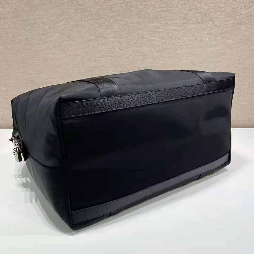 Prada Unisex Re-Nylon and Saffiano Leather Duffle Bag-Black - image 6