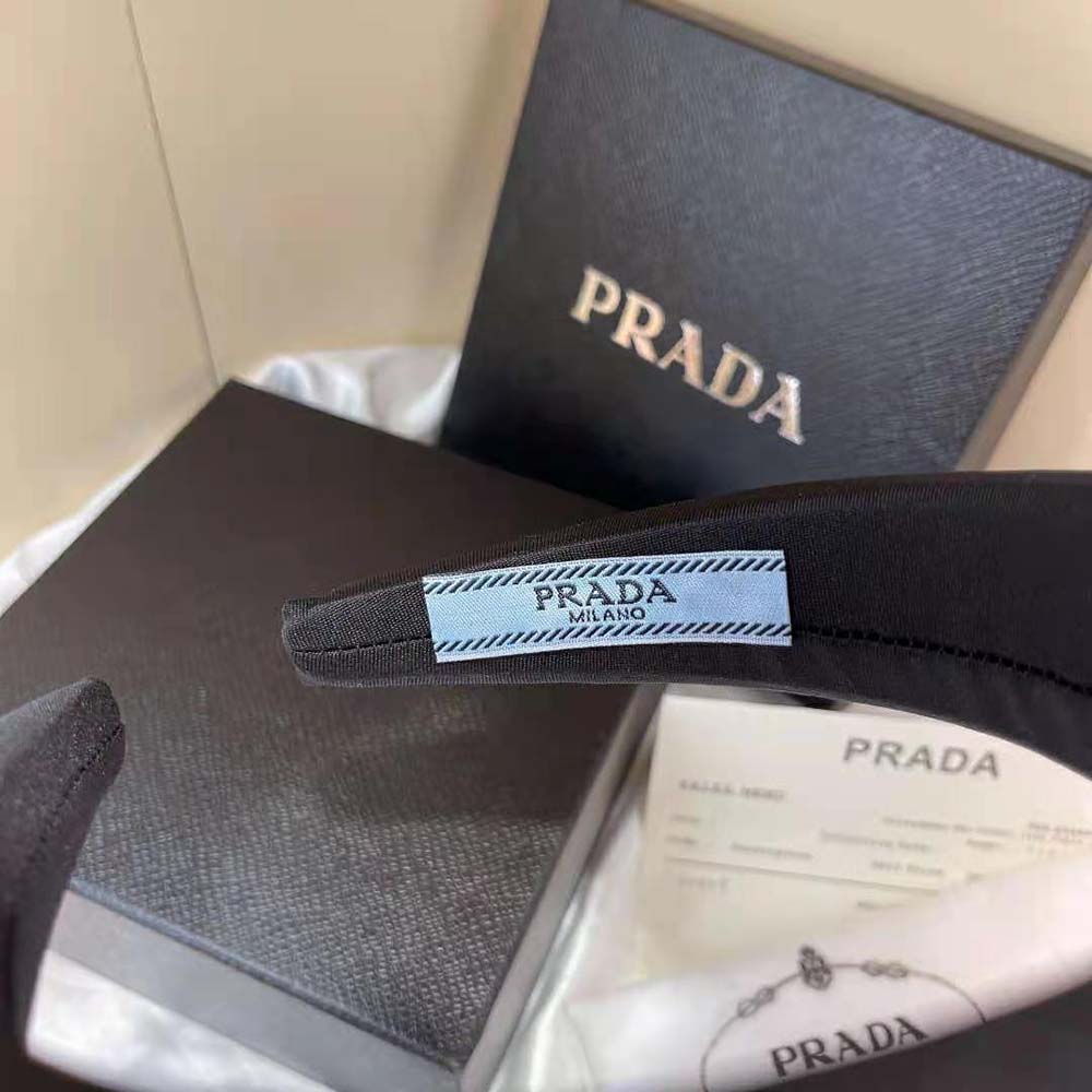 Prada Women Oversized Puffy Re-Nylon Headband-Black - image 5