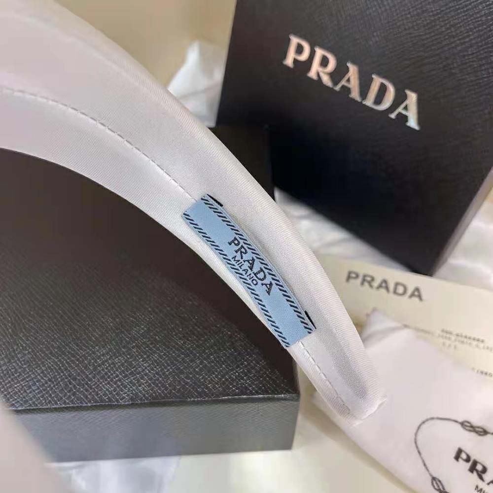 Prada Women Oversized Puffy Re-Nylon Headband-White - image 5