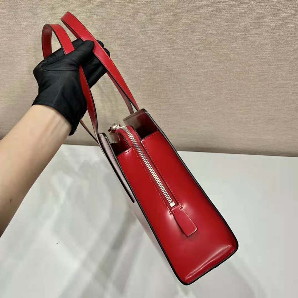 Prada Women Re-Edition 1995 Brushed-Leather Medium Handbag-Red - image 7