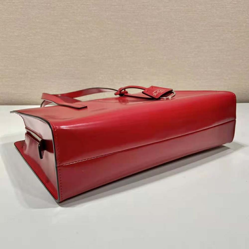 Prada Women Re-Edition 1995 Brushed-Leather Medium Handbag-Red - image 6