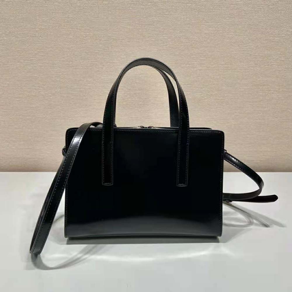 Prada Women Re-Edition 1995 Brushed-Leather Mini Handbag-Black - image 4
