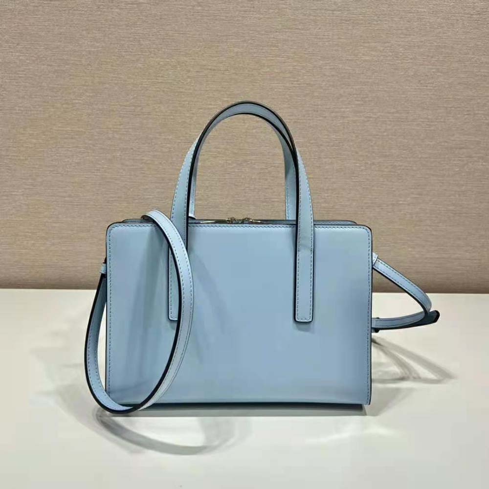 Prada Women Re-Edition 1995 Brushed-Leather Mini Handbag-Blue - image 4