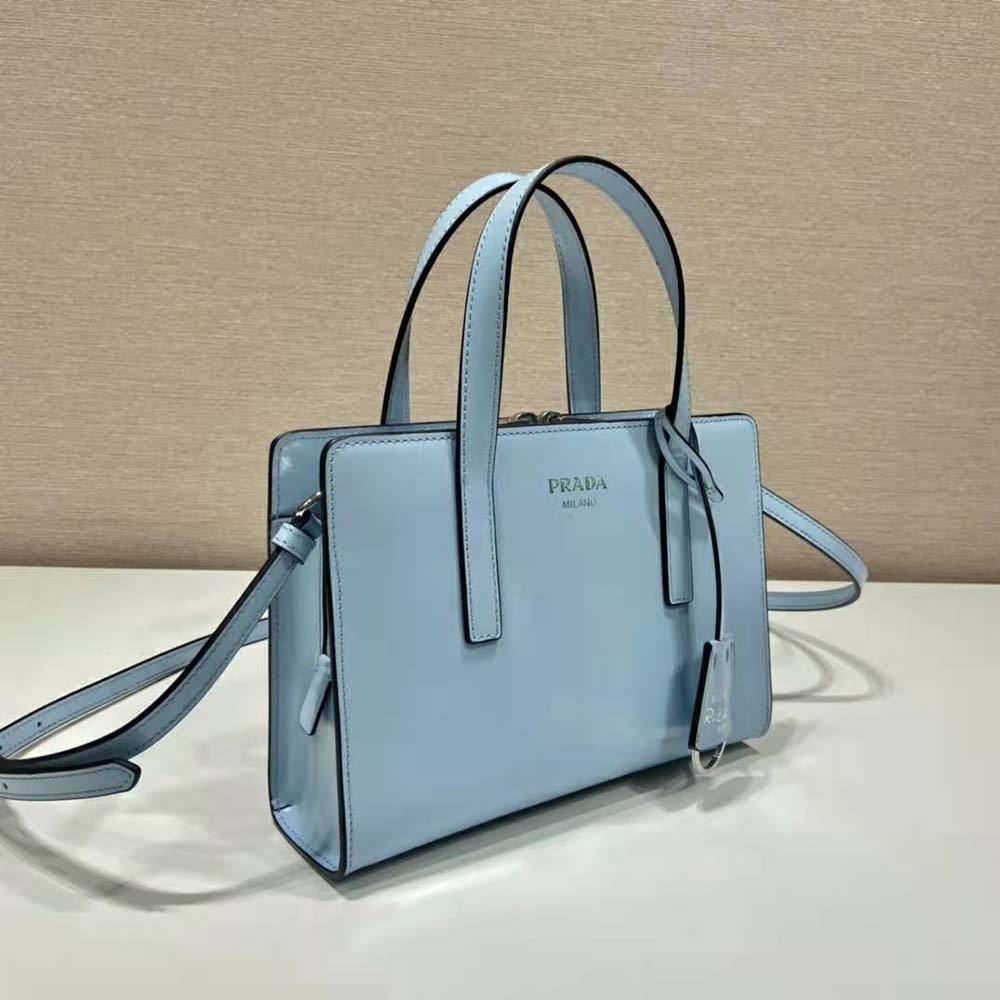 Prada Women Re-Edition 1995 Brushed-Leather Mini Handbag-Blue - image 6