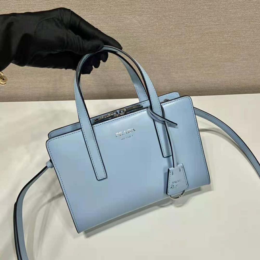 Prada Women Re-Edition 1995 Brushed-Leather Mini Handbag-Blue - image 5