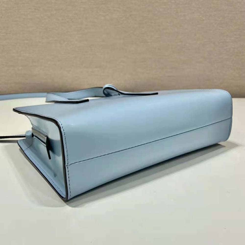 Prada Women Re-Edition 1995 Brushed-Leather Mini Handbag-Blue - image 8