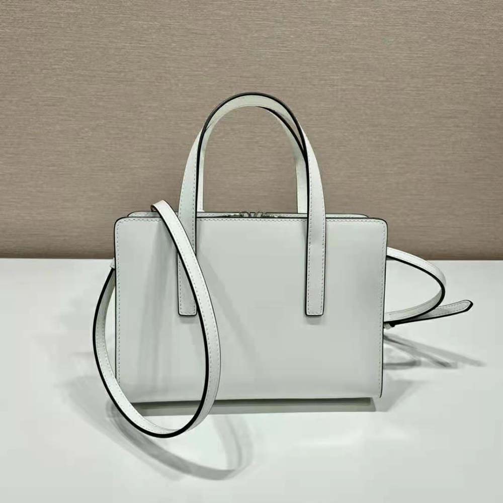Prada Women Re-Edition 1995 Brushed-Leather Mini Handbag-White - image 4