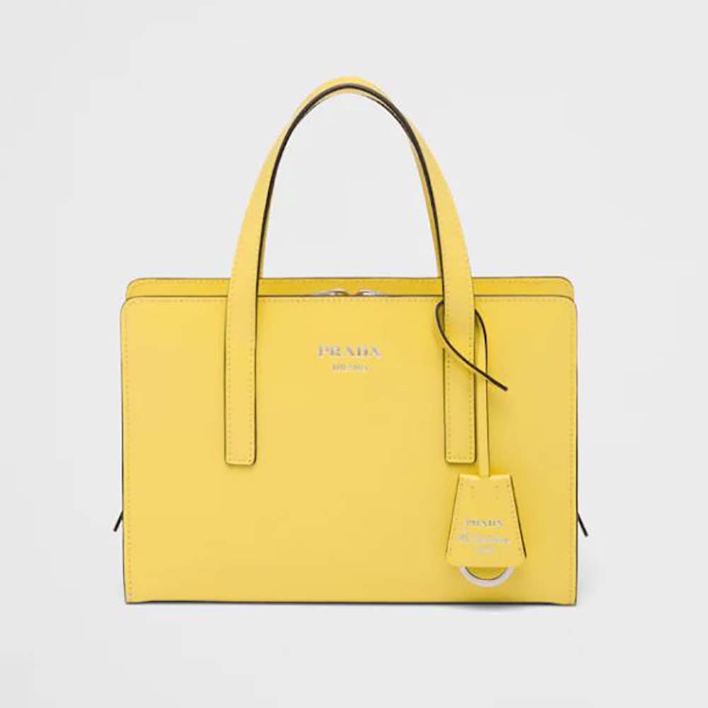Prada Women Re-Edition 1995 Brushed-Leather Mini Handbag-Yellow