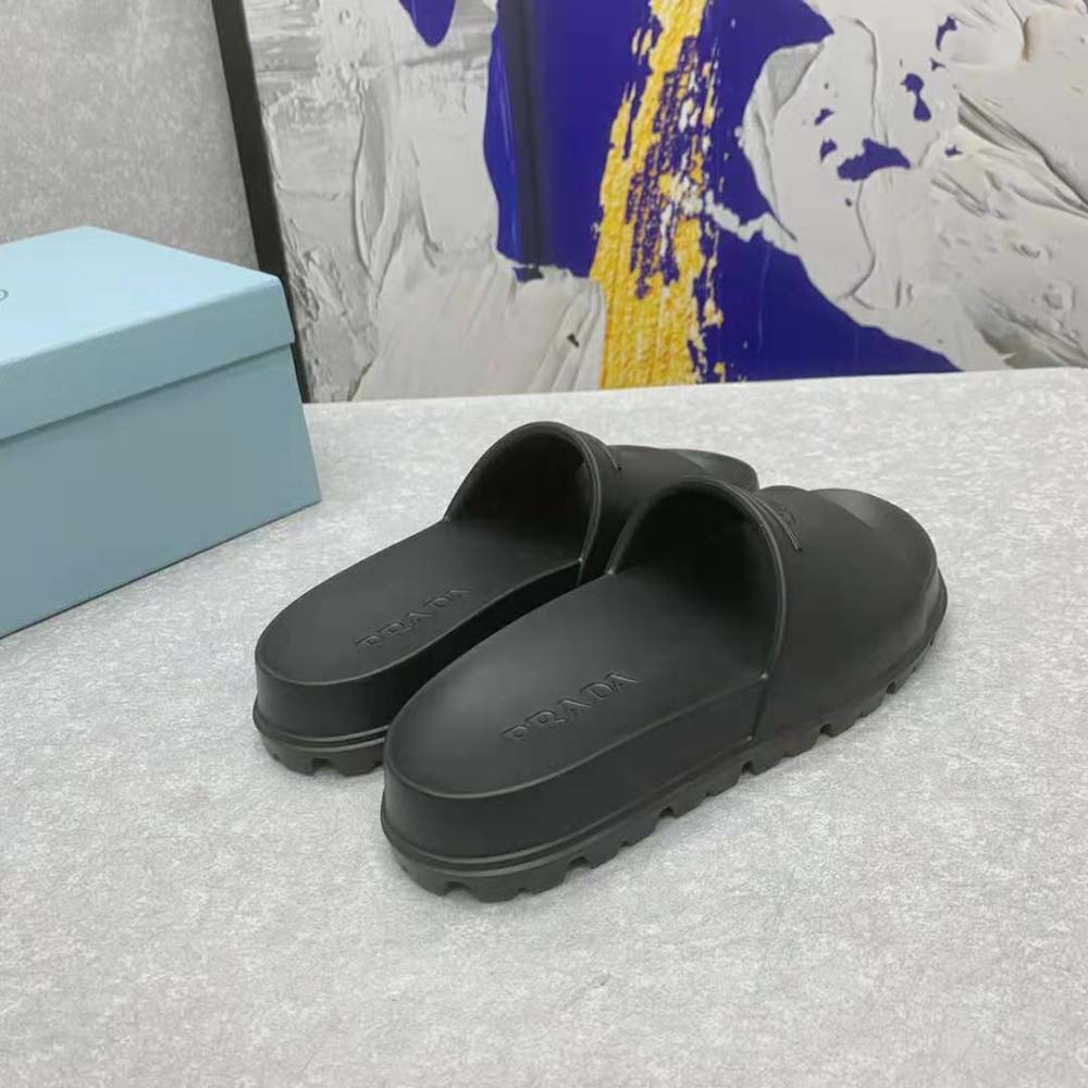 Prada Women Rubber Slides In 20 mm Heel Height-Black - image 8