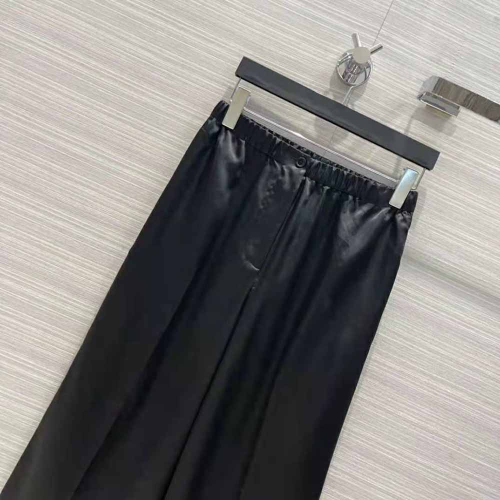 Prada Women Twill Pants Stand out for Their Refined Allure-Black - image 4