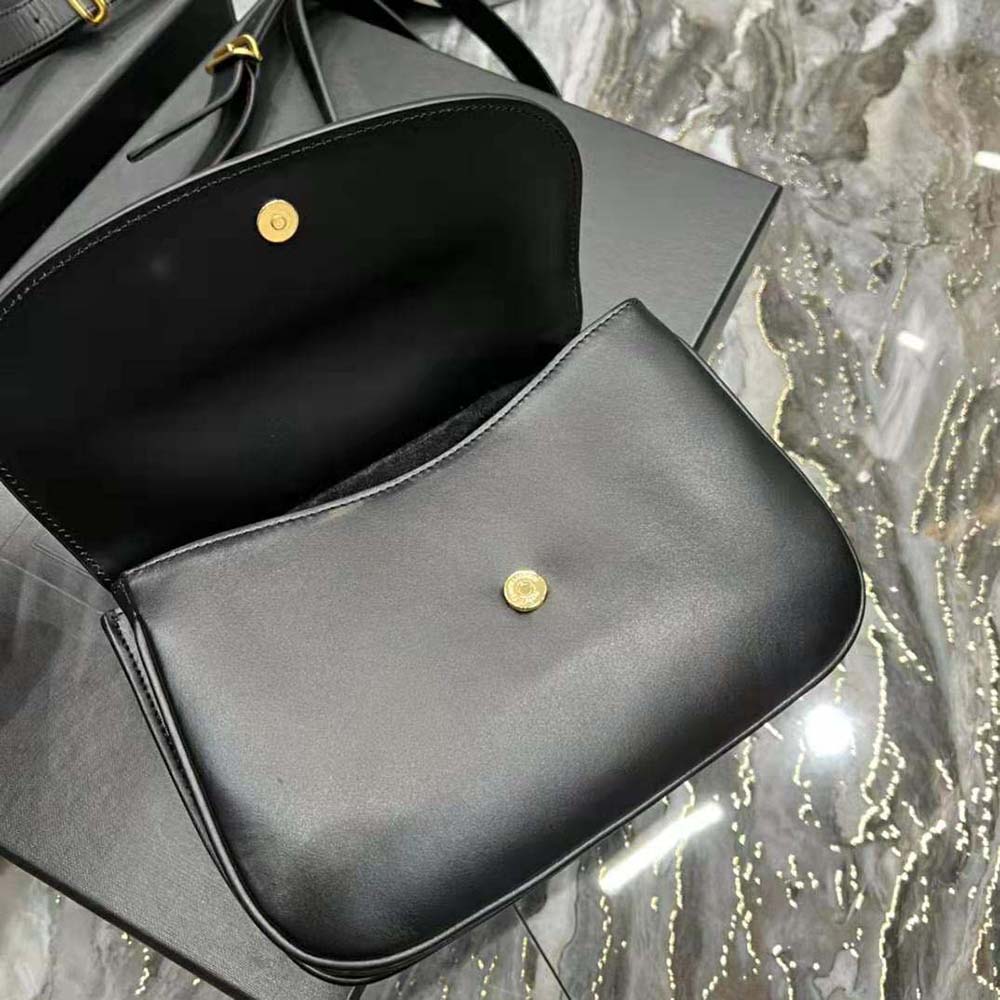 Saint Laurent YSL Women Charlie Medium Shoulder Bag in Smooth Leather-Black - image 6