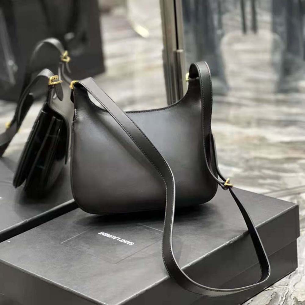 Saint Laurent YSL Women Charlie Medium Shoulder Bag in Smooth Leather-Black - image 5